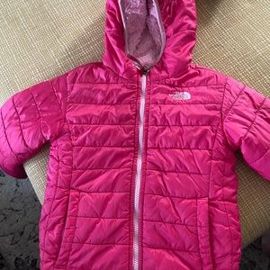 5t Toddler Girls Reversible Northface Coat